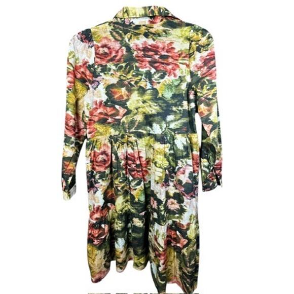 $200 Ro's Garden Romy Floral Print Tiered Dress | XS, Green NWT - Picture 11 of 13